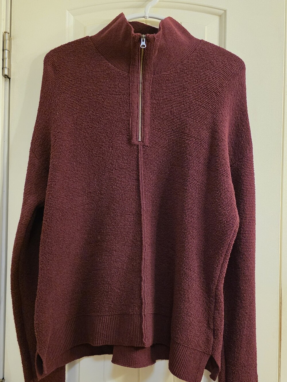 Orvis Women's 3/4 Zip-Neck Sweater in Deep Wine